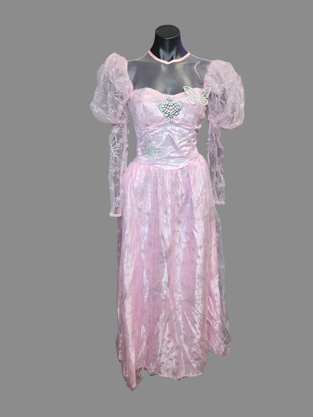 Glinda The Good Witch Dress Womens Medium Pink Wizard Of Oz Ball Gown Costume